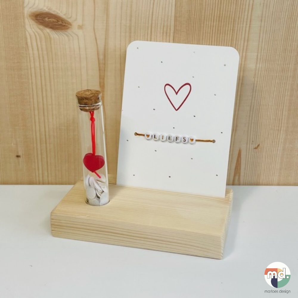 kaarthouder-buisje hart-liefs